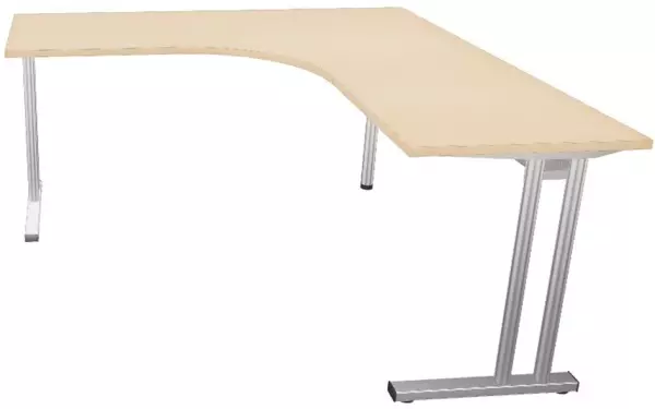 Freiform-Schreibtisch,HxBxT 720-840x1600x1600mm,Platte Holz,Freiform,NH-Ahorn
