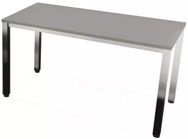 Konferenztisch,HxBxT 740x1400x 700mm,rechteckig,4-Fuß ver- chromt,BZ-grau