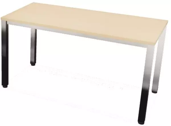 Konferenztisch,HxBxT 740x1400x 700mm,rechteckig,4-Fuß ver- chromt,NH-Ahorn