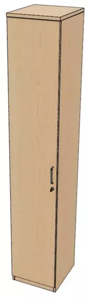 Büro-Flügeltürenschrank,HxBxT 2225x400x445mm,6 OH,NH-Ahorn