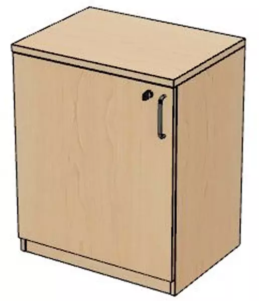 Büro-Flügeltürenschrank,HxBxT 720x600x445mm,1,5 OH,NH-Ahorn