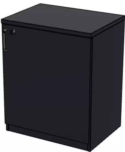 armoire à portes battantes de bureau,HxlxP 720x600x445mm,1,5 HC,CC-noir