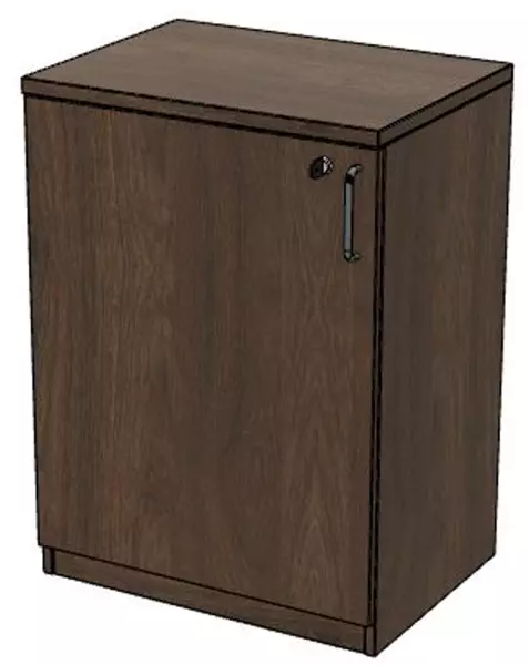 Büro-Flügeltürenschrank,HxBxT 825x600x445mm,2 OH,NV Braun Hickory