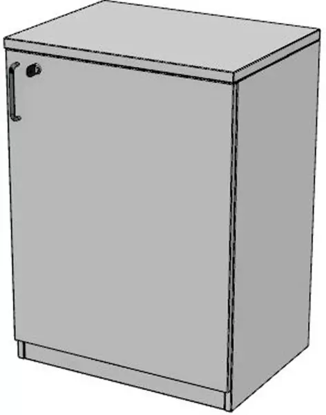 Büro-Flügeltürenschrank,HxBxT 825x600x445mm,2 OH,MP-hellgrau