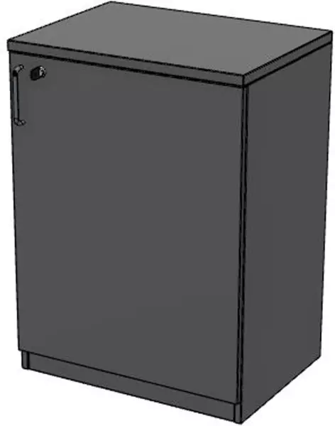 Büro-Flügeltürenschrank,HxBxT 825x600x445mm,2 OH,MS-dunkel- grau