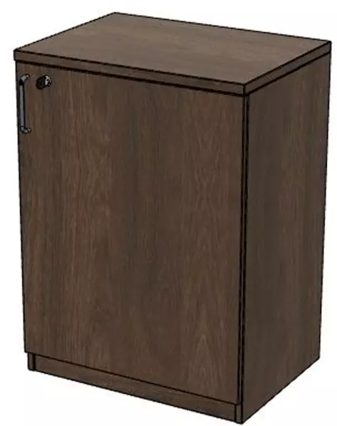 Büro-Flügeltürenschrank,HxBxT 825x600x445mm,2 OH,NV Braun Hickory