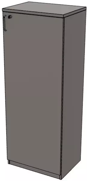 Büro-Flügeltürenschrank,HxBxT 1545x600x445mm,4 OH,BZ-grau