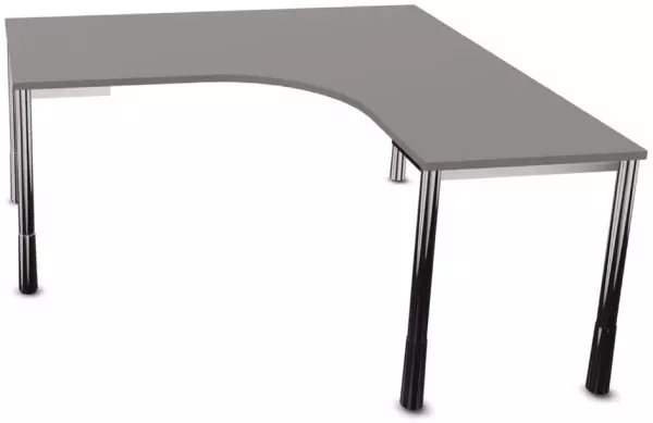Höhenverstellbarer Freiform- Schreibtisch,HxBxT 720-840x 1600x1600mm,BZ-grau