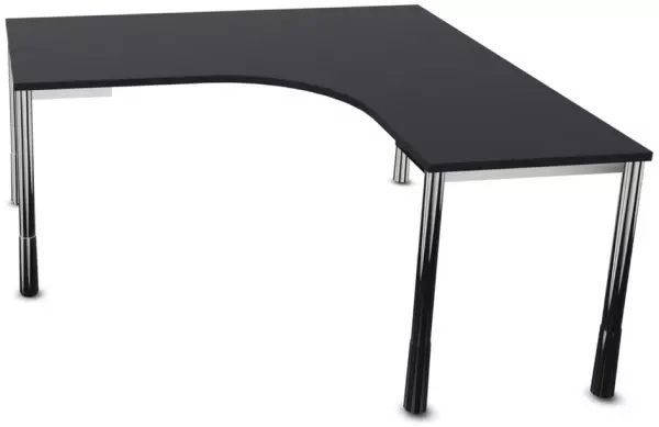 Höhenverstellbarer Freiform- Schreibtisch,HxBxT 720-840x 1600x1600mm,CC-schwarz