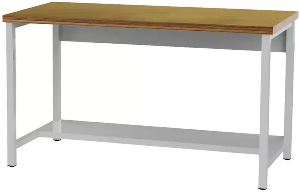 Montagetisch,HxBxT 859x1500x 750mm,Platte Multiplex,4-Fuß lackiert,Farbe RAL7035