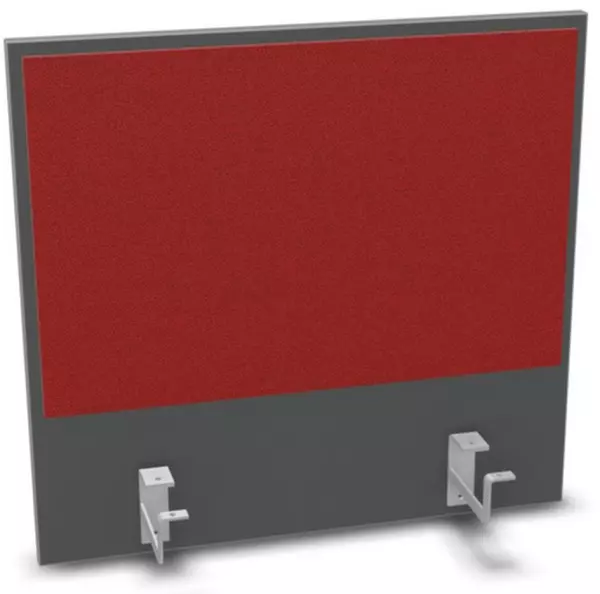 Aufsatz-Paneel,f. Schreibti- sch,Anbau hinten,B 600mm,MS- dunkelgrau,BN4011-rot