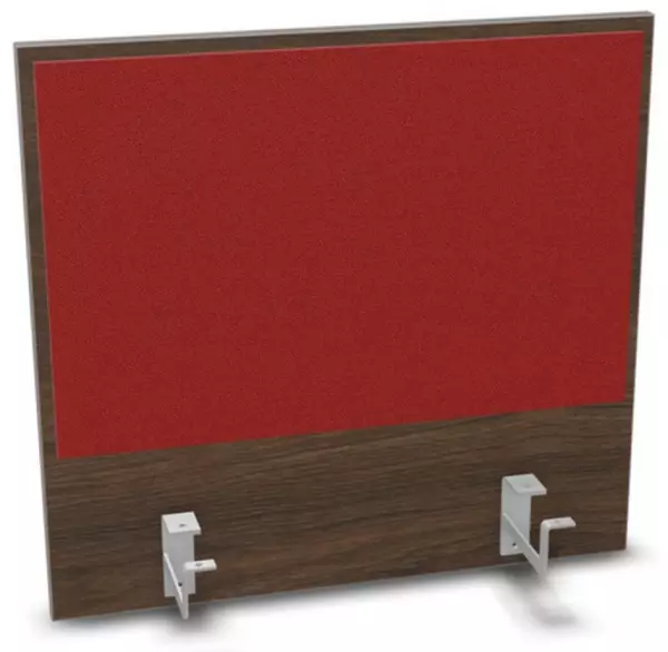 Aufsatz-Paneel,f. Schreibti- sch,Anbau hinten,B 600mm,NV Braun Hickory,BN4011-rot