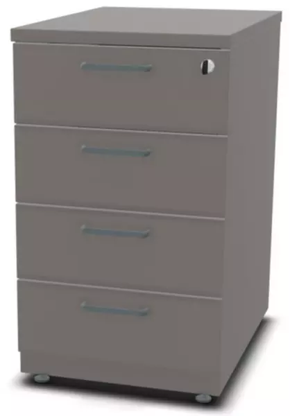 Standcontainer,HxBxT 720x430x 600mm,4 Schublade(n),BZ-grau