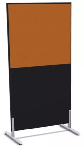 Trennwand,HxB 1545x800mm,Wand Holz/Stoff,CC-schwarz, BN3005-gelb