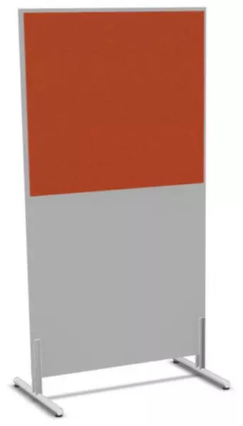 Trennwand,HxB 1545x800mm,Wand Holz/Stoff,MP-hellgrau, BN3012-orange