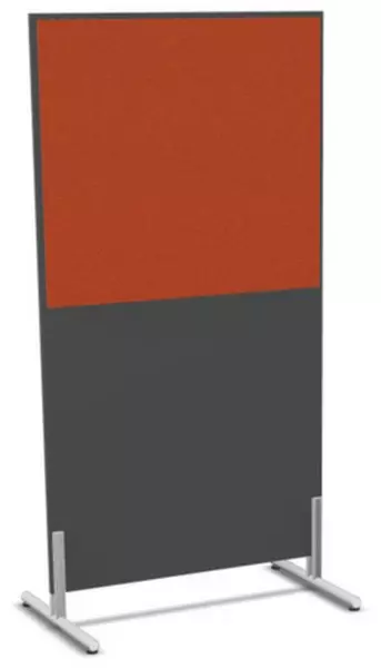 Trennwand,HxB 1545x800mm,Wand Holz/Stoff,MS-dunkelgrau, BN3012-orange