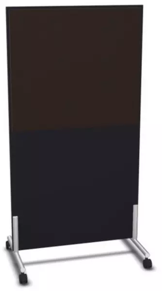 Trennwand,HxB 1545x800mm,Wand Holz/Stoff,CC-schwarz, BN2036-braun