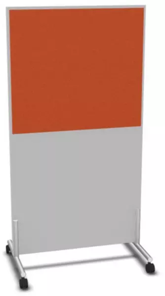 Trennwand,HxB 1545x800mm,Wand Holz/Stoff,MP-hellgrau, BN3012-orange