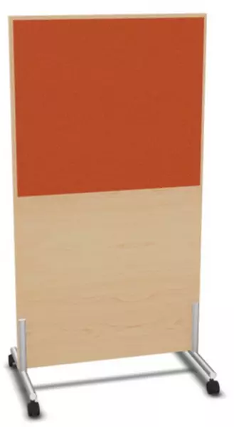 Trennwand,HxB 1545x800mm,Wand Holz/Stoff,NH-Ahorn, BN3012-orange