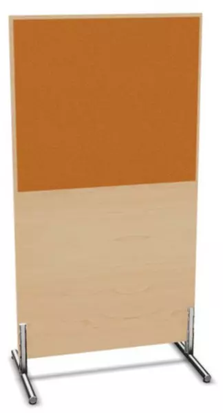parete divisoria,Axl 1545x 800mm,parete legno/stoffa,NE- acero,BN3005-giallo