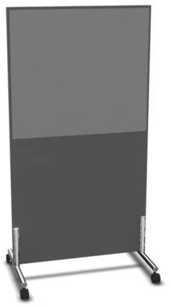 Trennwand,HxB 1545x800mm,Wand Holz/Stoff,Gestell Stahl,MS- dunkelgrau,BN8078-grau