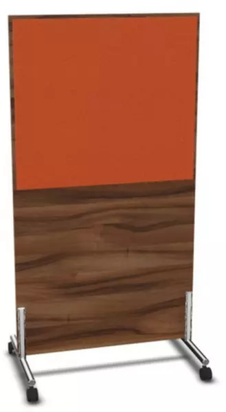 Trennwand,HxB 1545x800mm,Wand Holz/Stoff,NP-Tiepolo Nut, BN3012-orange