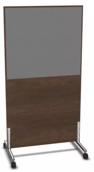 Trennwand,HxB 1545x800mm,Wand Holz/Stoff,NV Braun Hickory, BN8078-grau