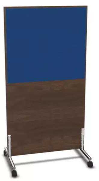 Trennwand,HxB 1545x800mm,Wand Holz/Stoff,NV Braun Hickory, BN6016-blau