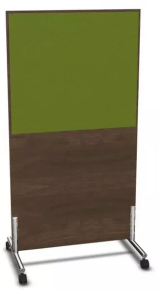 Trennwand,HxB 1545x800mm,Wand Holz/Stoff,NV Braun Hickory, BN7048-grün