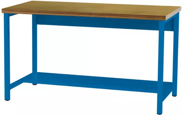 Montagetisch,HxBxT 859x1500x 750mm,Platte Multiplex,4-Fuß lackiert,Farbe RAL5012