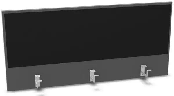 Aufsatz-Paneel,f. Schreibti- sch,Anbau hinten,MS-dunkel- grau,BN8033-schwarz