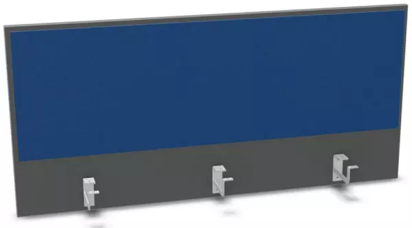 Aufsatz-Paneel,f. Schreibti- sch,Anbau hinten,B 1200mm,MS- dunkelgrau,BN6016-blau