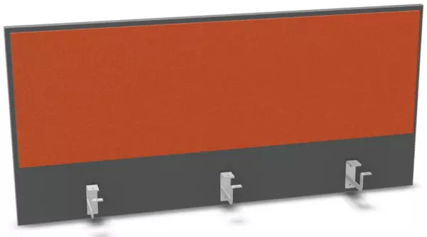 Aufsatz-Paneel,f. Schreibti- sch,Anbau hinten,B 1200mm,MS- dunkelgrau,BN3012-orange
