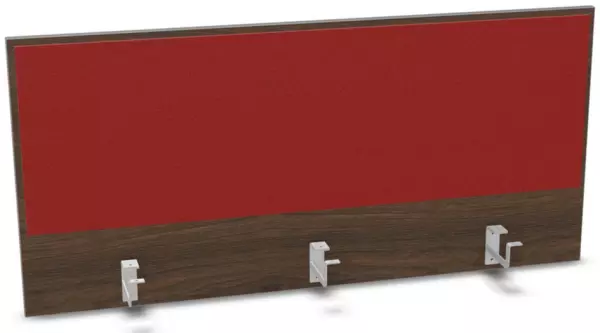 Aufsatz-Paneel,f. Schreibti- sch,Anbau hinten,B 1200mm,NV Braun Hickory,BN4011-rot