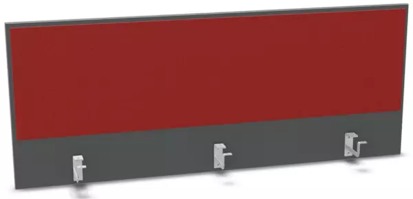 Aufsatz-Paneel,f. Schreibti- sch,Anbau hinten,B 1400mm,MS- dunkelgrau,BN4011-rot