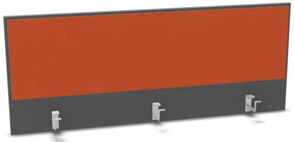 Aufsatz-Paneel,f. Schreibti- sch,Anbau hinten,B 1400mm,MS- dunkelgrau,BN3012-orange
