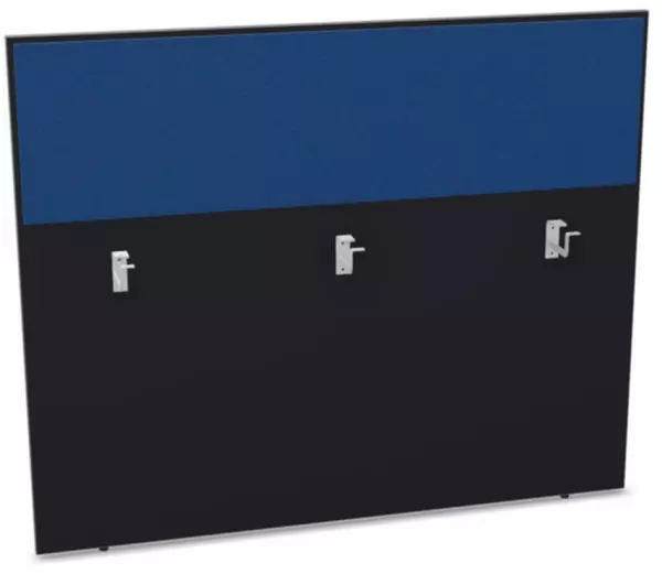 Thekenblende,f. Schreibtisch, Anbau hinten,B 1400mm,CC-sch- warz,BN6016-blau