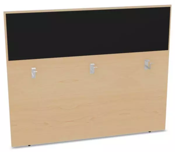 Thekenblende,f. Schreibtisch, Anbau hinten,B 1400mm,NH- Ahorn,BN8033-schwarz