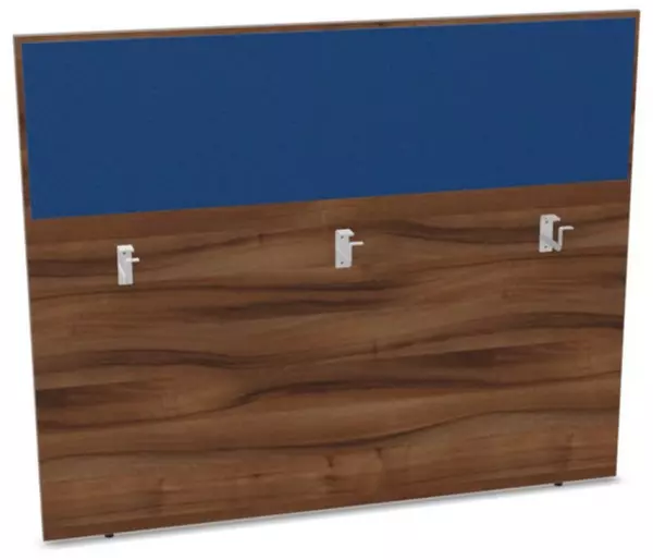 Thekenblende,f. Schreibtisch, Anbau hinten,B 1400mm,NP-Tie- polo Nut,BN6016-blau