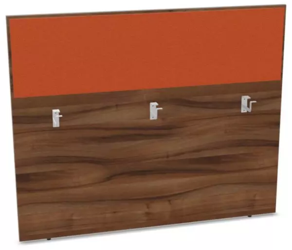 Thekenblende,f. Schreibtisch, Anbau hinten,B 1400mm,NP-Tie- polo Nut,BN3012-orange