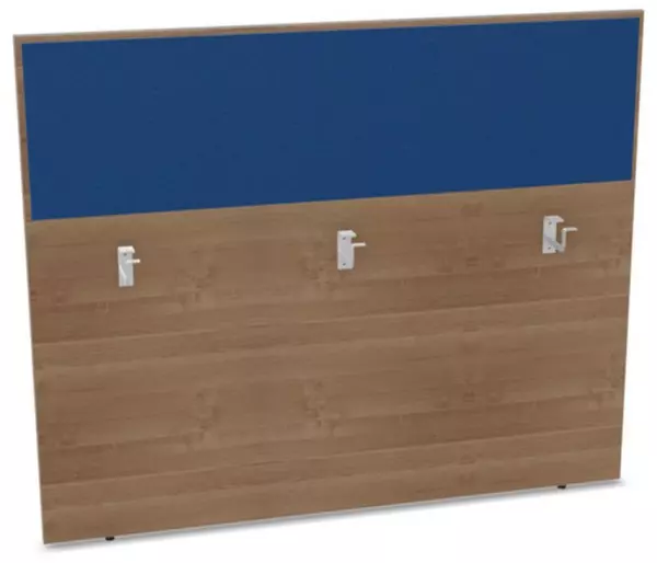 Thekenblende,f. Schreibtisch, Anbau hinten,B 1400mm,NT- Cherry,BN6016-blau
