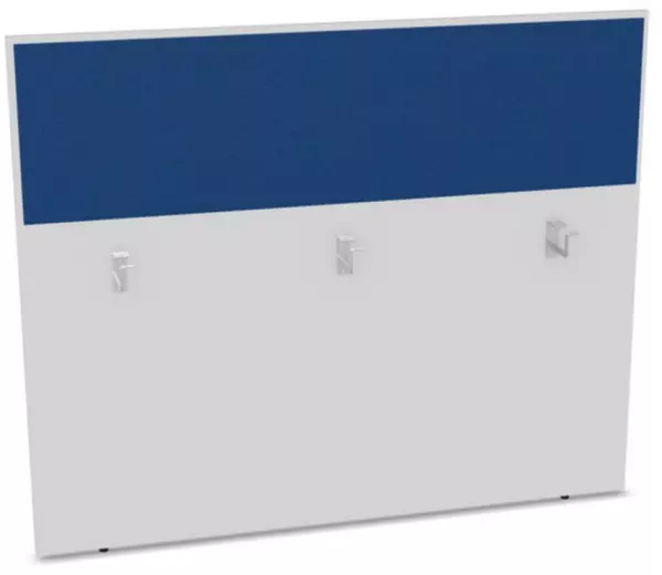 Thekenblende,f. Schreibtisch, Anbau hinten,B 1400mm,BI- weiss,BN6016-blau