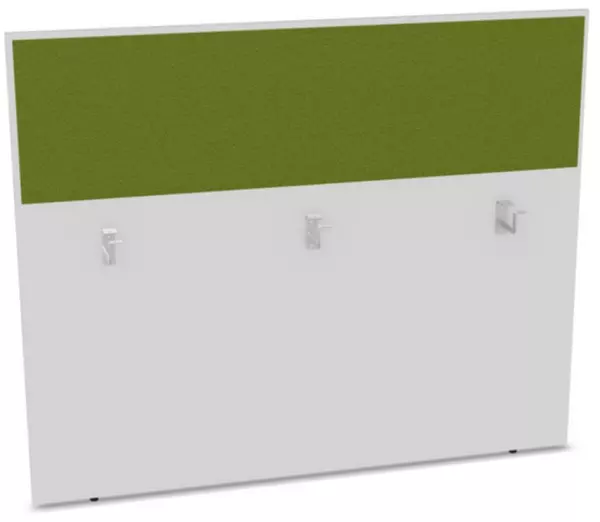 Thekenblende,f. Schreibtisch, Anbau hinten,B 1400mm,BI- weiss,BN7048-grün