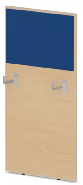 Thekenblende,f. Schreibtisch, Anbau links,B 600mm,NH-Ahorn, BN6016-blau
