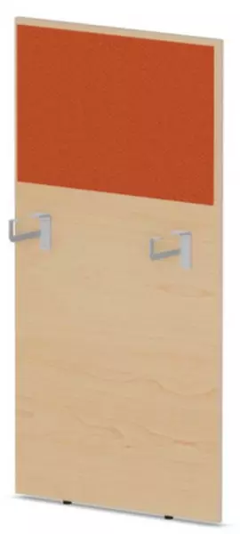 Thekenblende,f. Schreibtisch, Anbau links,B 600mm,NH-Ahorn, BN3012-orange