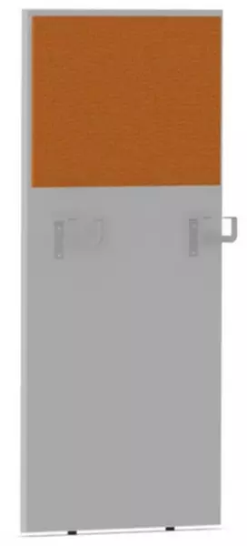 Thekenblende,f. Schreibtisch, Anbau rechts,B 600mm,MP-hell- grau,BN3005-gelb