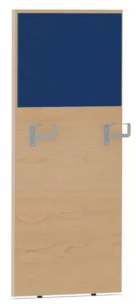 Thekenblende,f. Schreibtisch, Anbau rechts,B 600mm,NH-Ahorn, BN6016-blau