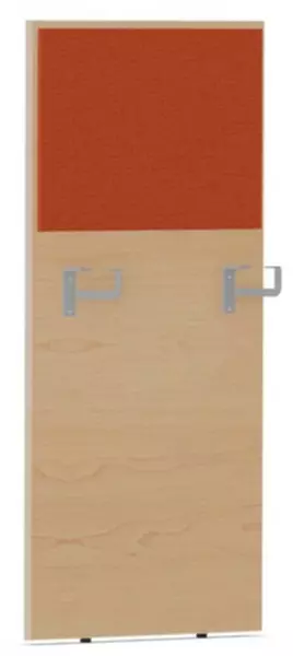 Thekenblende,f. Schreibtisch, Anbau rechts,B 600mm,NH-Ahorn, BN3012-orange