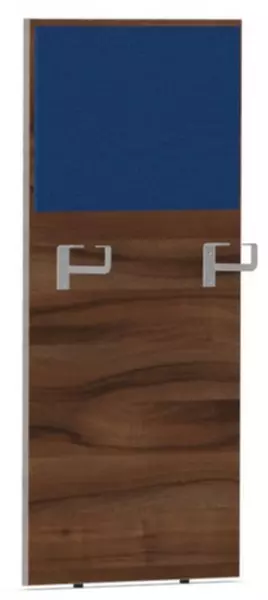 Thekenblende,f. Schreibtisch, Anbau rechts,B 600mm,NP-Tie- polo Nut,BN6016-blau