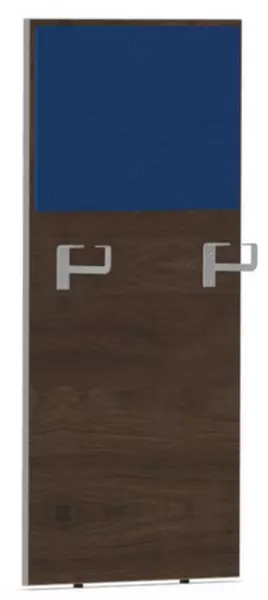 Thekenblende,f. Schreibtisch, Anbau rechts,B 600mm,NV Braun Hickory,BN6016-blau